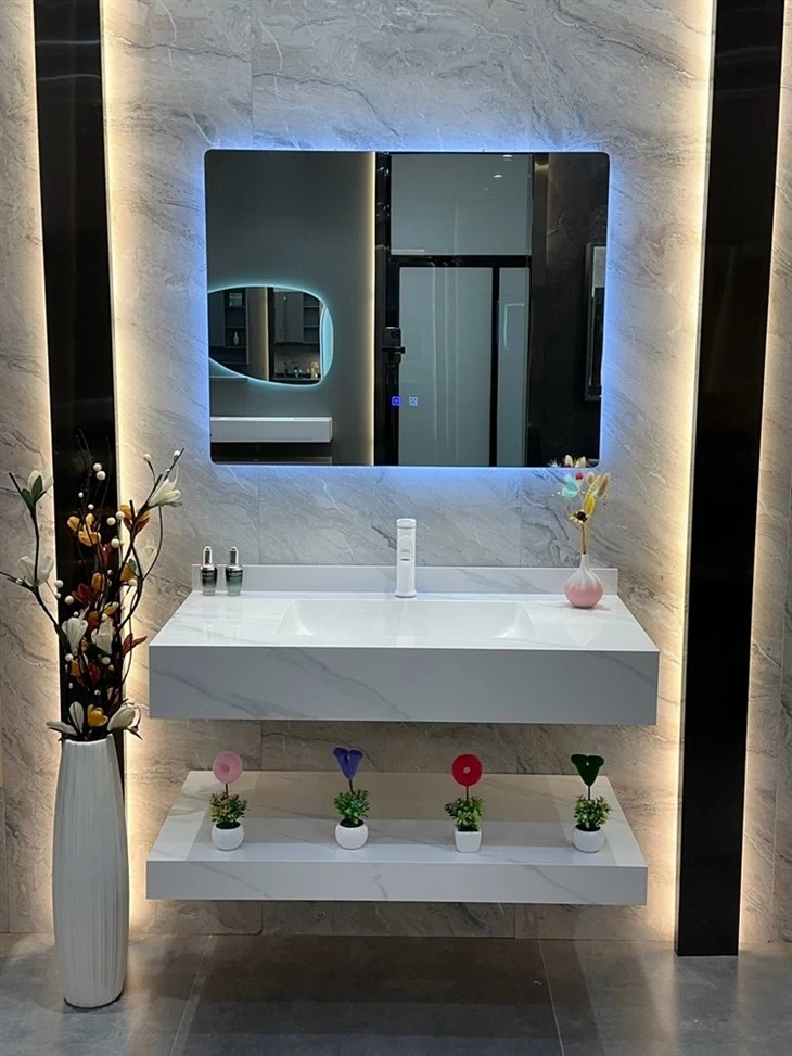 Sintered Stone Slate Bathroom Cabinet